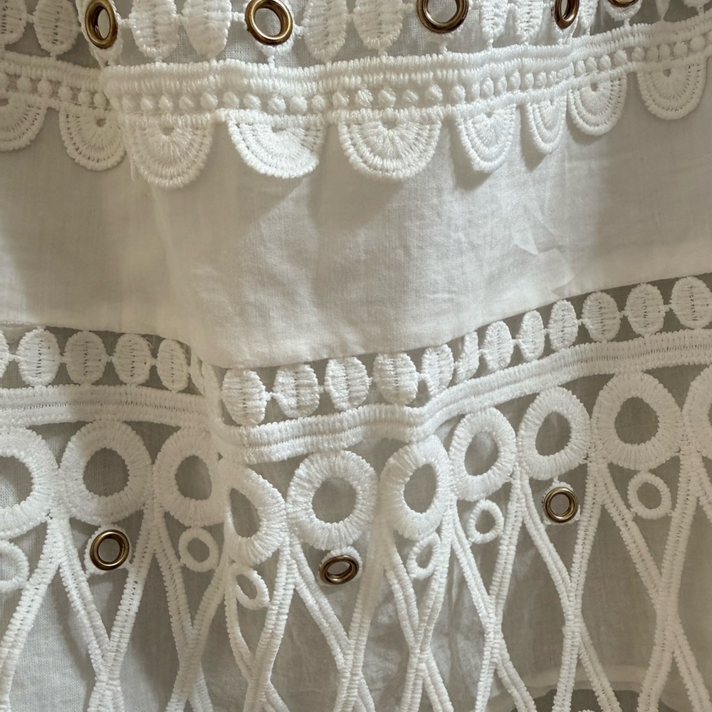 Lulumari Embroidered Off-Shoulder Mini Boho Dress  Size S - Picture 4 of 6